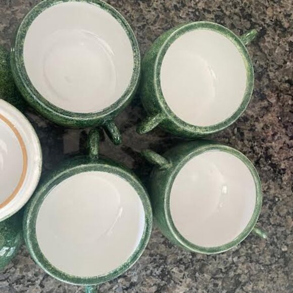 Cancello Green Lidded Bowls - Deruta Italy Dinnerware, Set of 4 - Picture 7 of 12